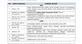AGENDA AKADEMIK BULAN MEI-JUNI